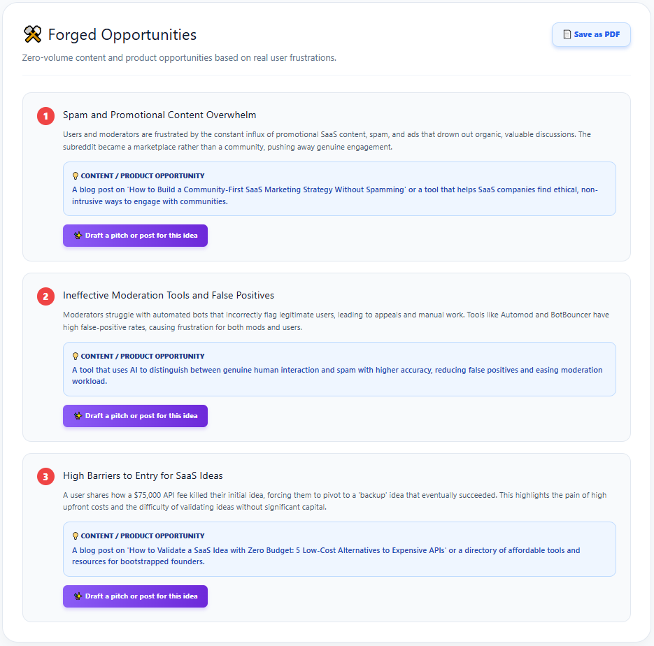 Opportunity Forge Result